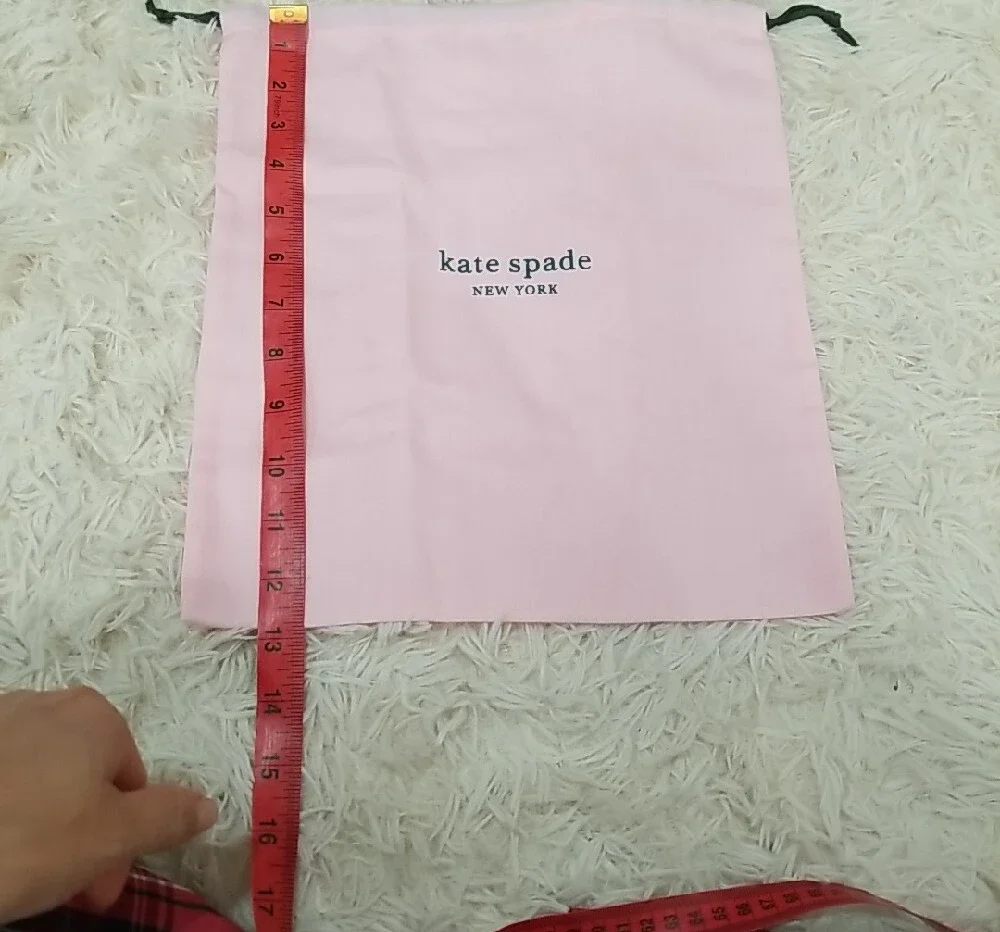 kate spade Pink and White  Drawstring Dust Bags